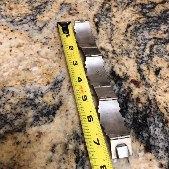 Mexico 925 Sterling silver art deco hinged bracelet - Picture 10 of 12